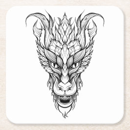 Posavasos Cuadrado De Papel Leaf Dragon