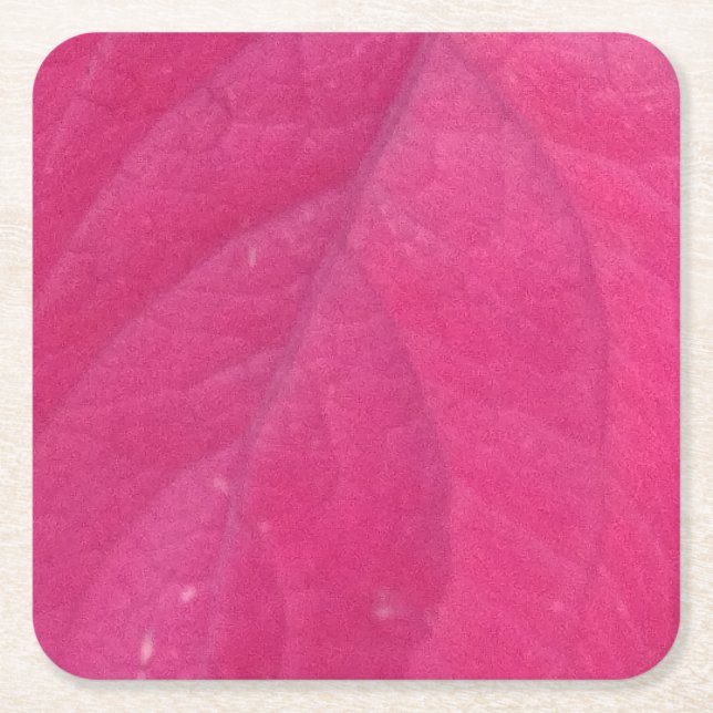 Posavasos Cuadrado De Papel Leaf morado (Anverso)
