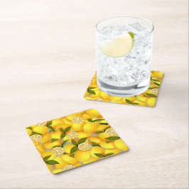 Posavasos Cuadrado De Papel Lemon Full