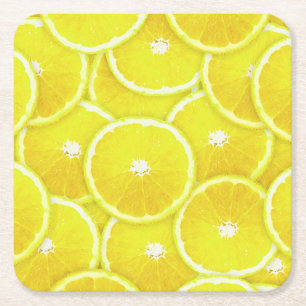 Posavasos Cuadrado De Papel Lemon Slices