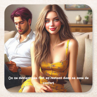 Posavasos Cuadrado De Papel  - Les Ailes de l’Espoir