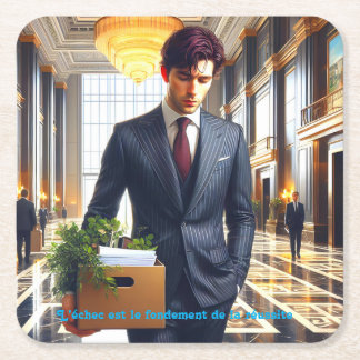 Posavasos Cuadrado De Papel  - Les Jours Meilleurs Arrivent