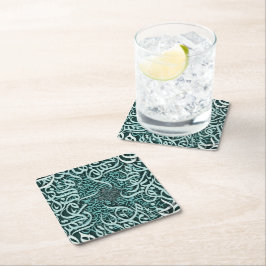 Posavasos Cuadrado De Papel letras árabes Tiffany