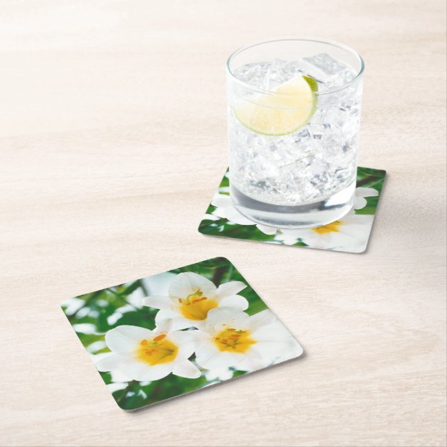 Posavasos Cuadrado De Papel Leyendas blancas - Símbolo de amor (In situ)