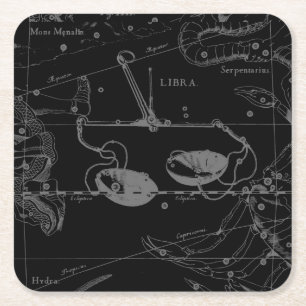 Posavasos Cuadrado De Papel Libra Constellation Hevelius alrededor de 1690