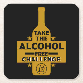 Posavasos Cuadrado De Papel Libre De Alcohol Y Sobrio