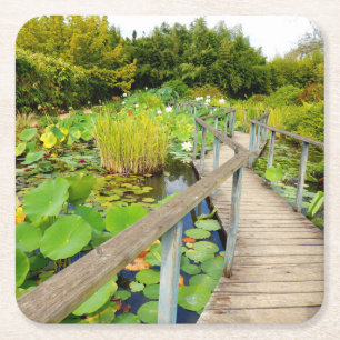 Posavasos Cuadrado De Papel Lily Pond Paper Coaster