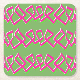 Posavasos Cuadrado De Papel Line of Squares Coaster