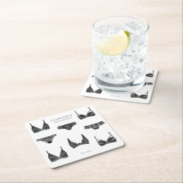 Posavasos Cuadrado De Papel Lingerie Bridal Shower Bachelorette Panty Pattern