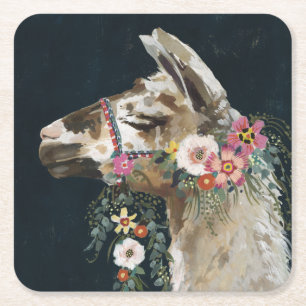 Posavasos Cuadrado De Papel Llama preciosa