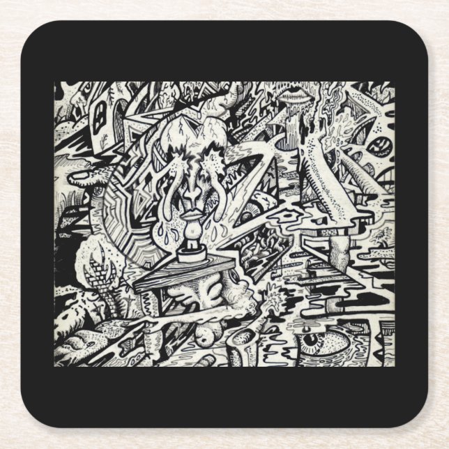 Posavasos Cuadrado De Papel Lo adecuado, o, una transfiguración frágil (Anverso)