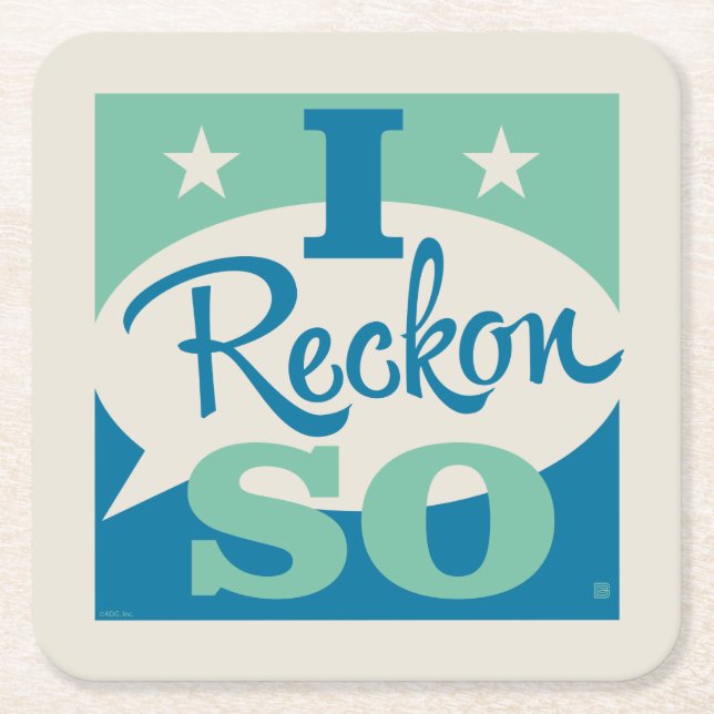 Posavasos Cuadrado De Papel Lo Reckon (Anverso)