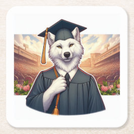 Posavasos Cuadrado De Papel Lobo Graduado