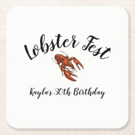 Posavasos Cuadrado De Papel Lobster Fest