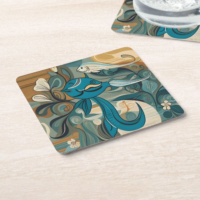 Posavasos Cuadrado De Papel Lofn (Lofn Square Paper Coaster
)