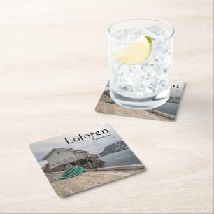 Posavasos Cuadrado De Papel Lofoten Noruega