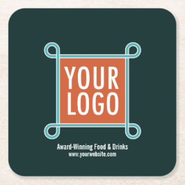 Posavasos Cuadrado De Papel Logotipo de la Compañía de papel cuadrado Personal