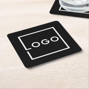 Posavasos Cuadrado De Papel Logotipo empresarial personalizado