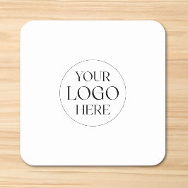 Posavasos Cuadrado De Papel Logotipo Empresarial Personalizado Simple
