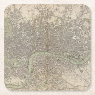 Posavasos Cuadrado De Papel Londres 1843