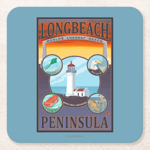 Posavasos Cuadrado De Papel Long Beach, WashingtonTravel