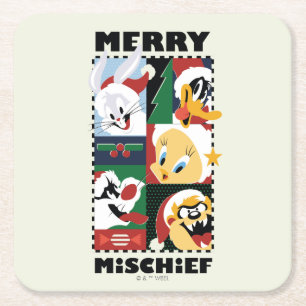 Posavasos Cuadrado De Papel LOONEY TUNES™ festividad travesía