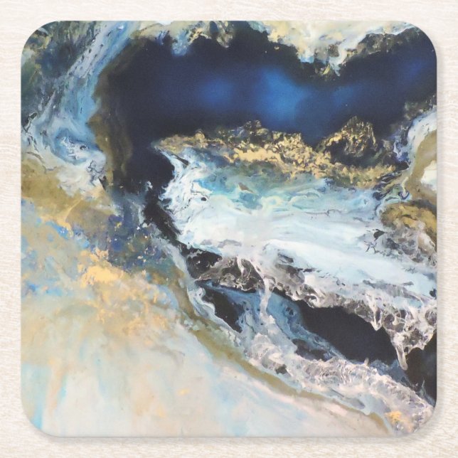 Posavasos Cuadrado De Papel Los Mares (Anverso)