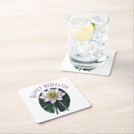 Posavasos Cuadrado De Papel Loto Divertido Muy Meditado
