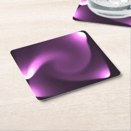 Posavasos Cuadrado De Papel Luces Giratorias Moradas