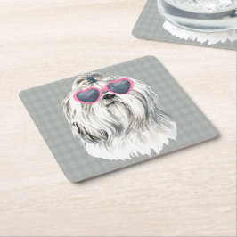 Posavasos Cuadrado De Papel Lulu la Lhasa