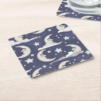 Posavasos Cuadrado De Papel Luna