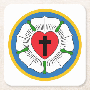 Posavasos Cuadrado De Papel Luthers Rosa