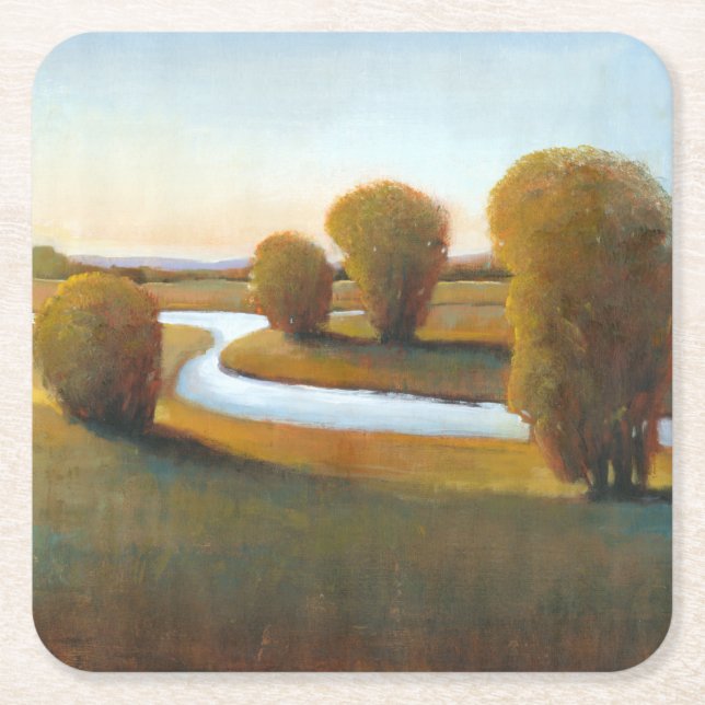 Posavasos Cuadrado De Papel Luz de la tarde V (Anverso)