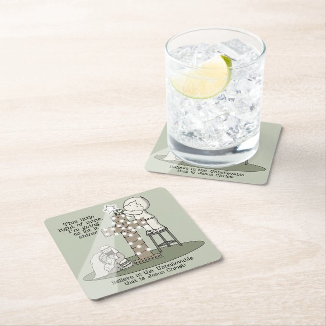 Posavasos Cuadrado De Papel Luz mía (In situ)