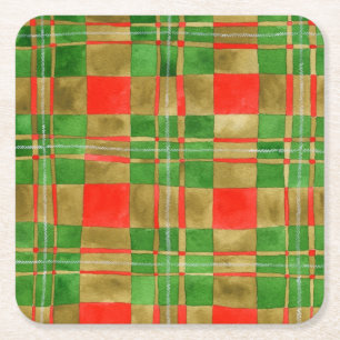 Posavasos Cuadrado De Papel MAC GREGOR TARTAN Square Paper Coasters