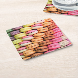 Posavasos Cuadrado De Papel Macarrones Coloridos Lindos