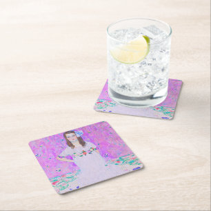 Posavasos Cuadrado De Papel Mäda Primavesi de Gustav Klimt