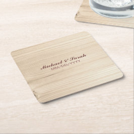 Posavasos Cuadrado De Papel Madera