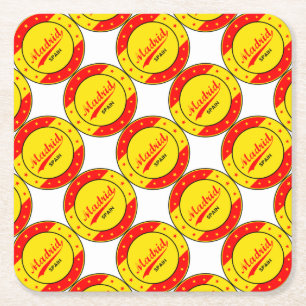 Posavasos Cuadrado De Papel Madrid