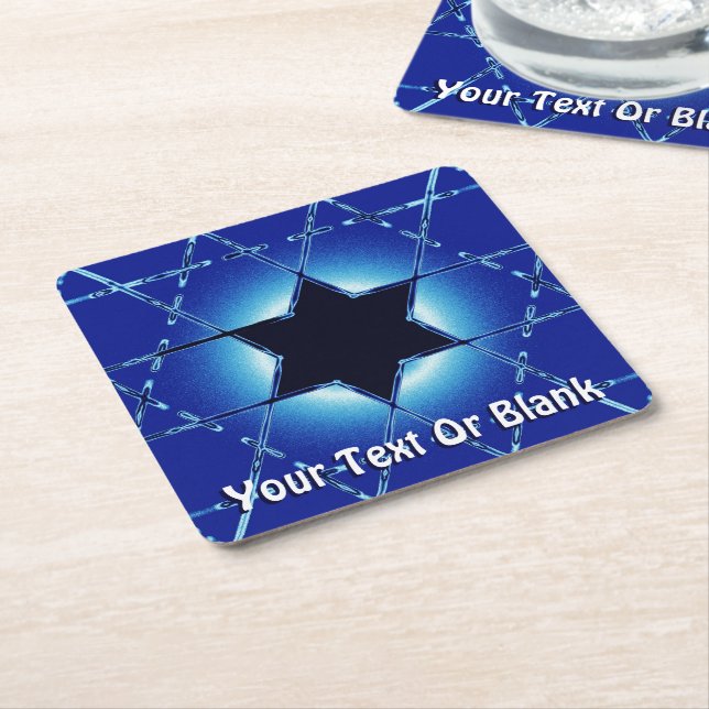 Posavasos Cuadrado De Papel Magen Gimel (En perspectiva)