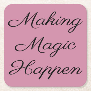 Posavasos Cuadrado De Papel Magia Divertida de Vacaciones Lindas
