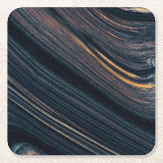 Posavasos Cuadrado De Papel Mahogany Goldsheen Obsidian (Anverso)