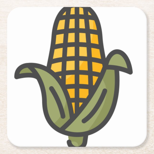 Posavasos Cuadrado De Papel maíz (Anverso)