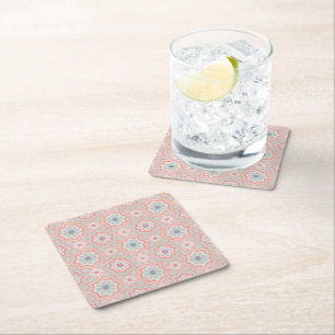 Posavasos Cuadrado De Papel Majestad de Rubor - Elegancia marroquí andaluza