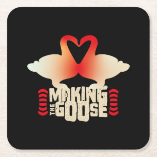 POSAVASOS CUADRADO DE PAPEL MAKING THE GOOSE BY MASANSER PIXELAT