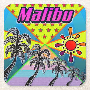 Posavasos Cuadrado De Papel Malibu Freedom Coaster