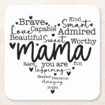 Posavasos Cuadrado De Papel Mamá, eres tú<br><div class="desc">Mamá,  Eres Una Pascua De Papel Cuadrado</div>