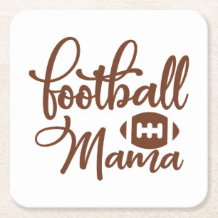 Posavasos Cuadrado De Papel Mamá fútbol