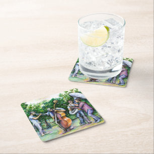 Posavasos Cuadrado De Papel Mamá nunca me advirtió sobre jugadores de Tuba