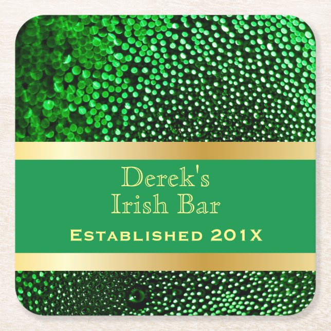 Posavasos Cuadrado De Papel Man Cave Funny Beer (Anverso)